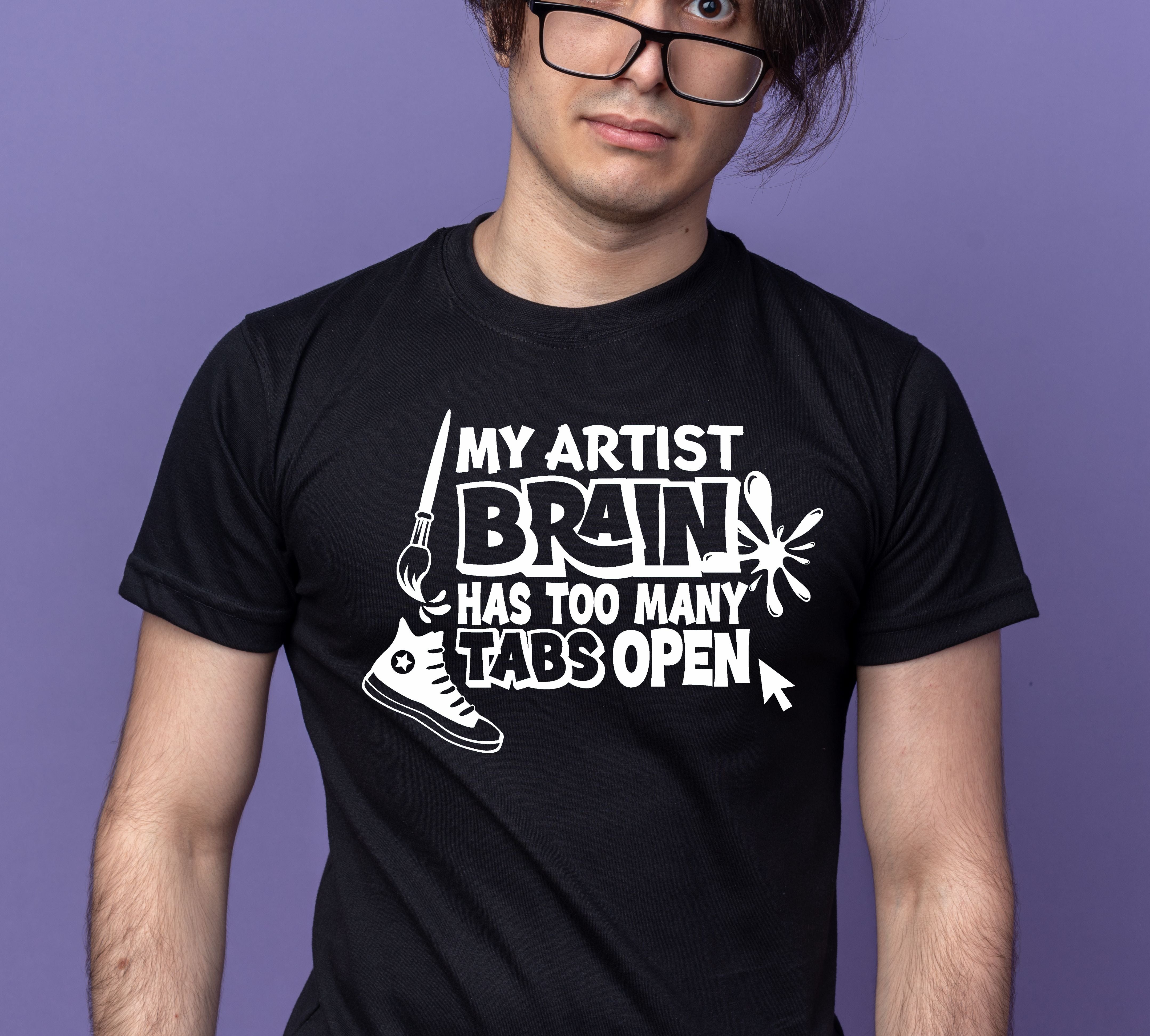 Unique tshirt for artists with creative tab overload design