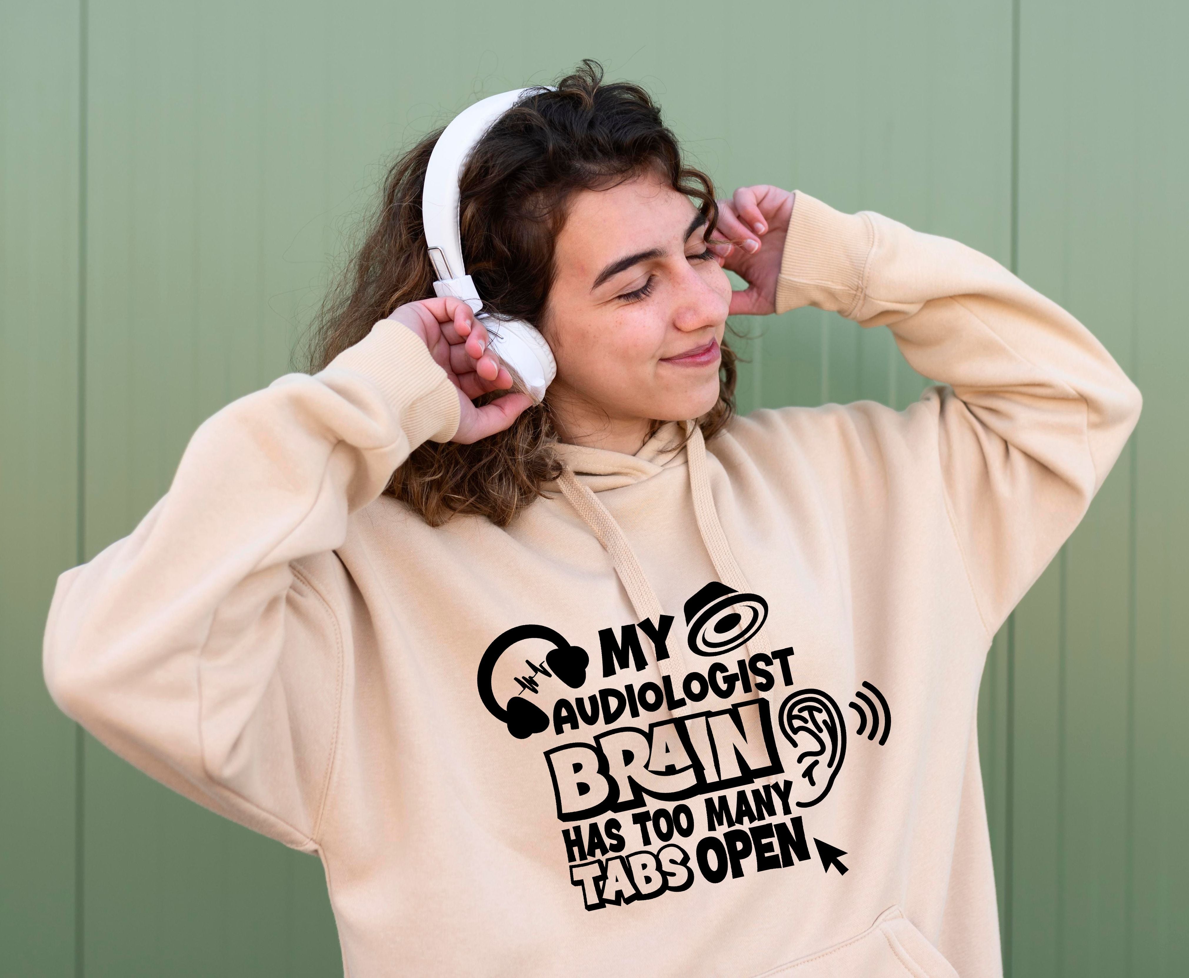 My Audiologist Brain Hoodie – Funny Audiology hoodie for Hearing Specialists - beige