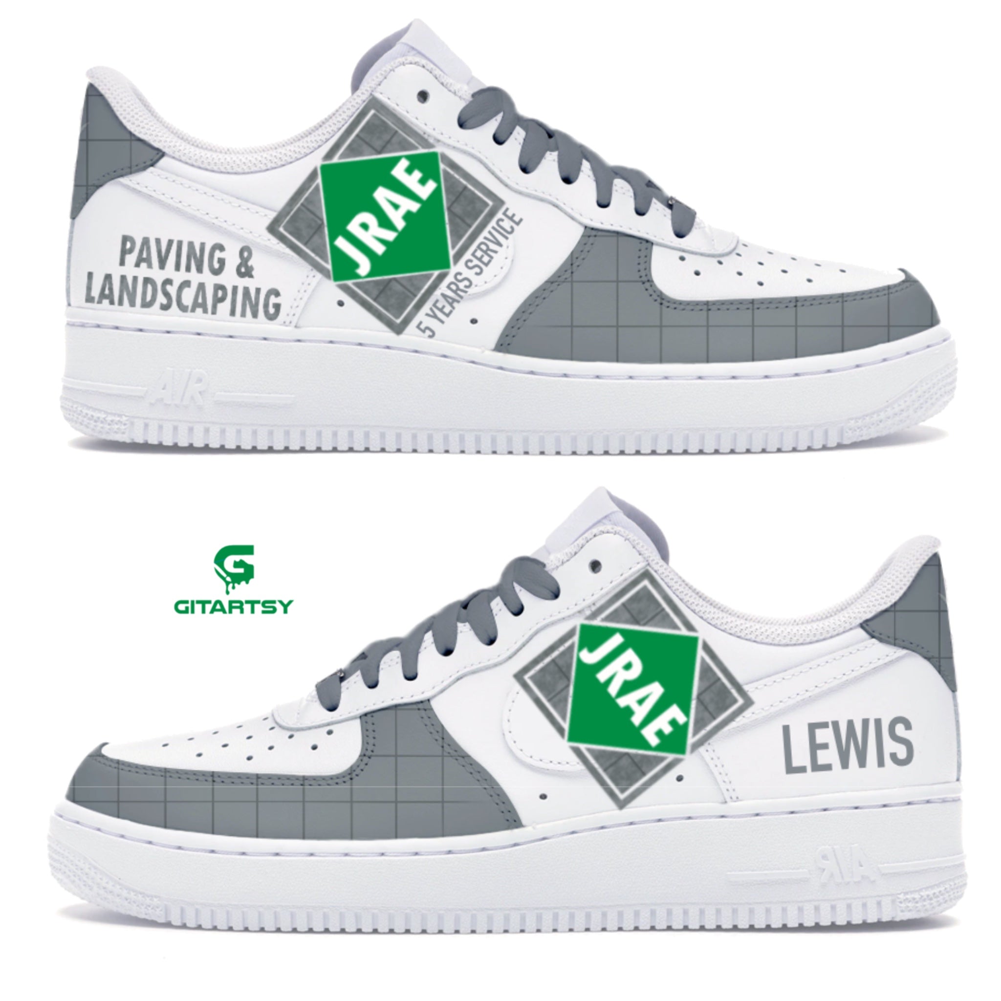 Lateral sneaker panel with painted brand logo