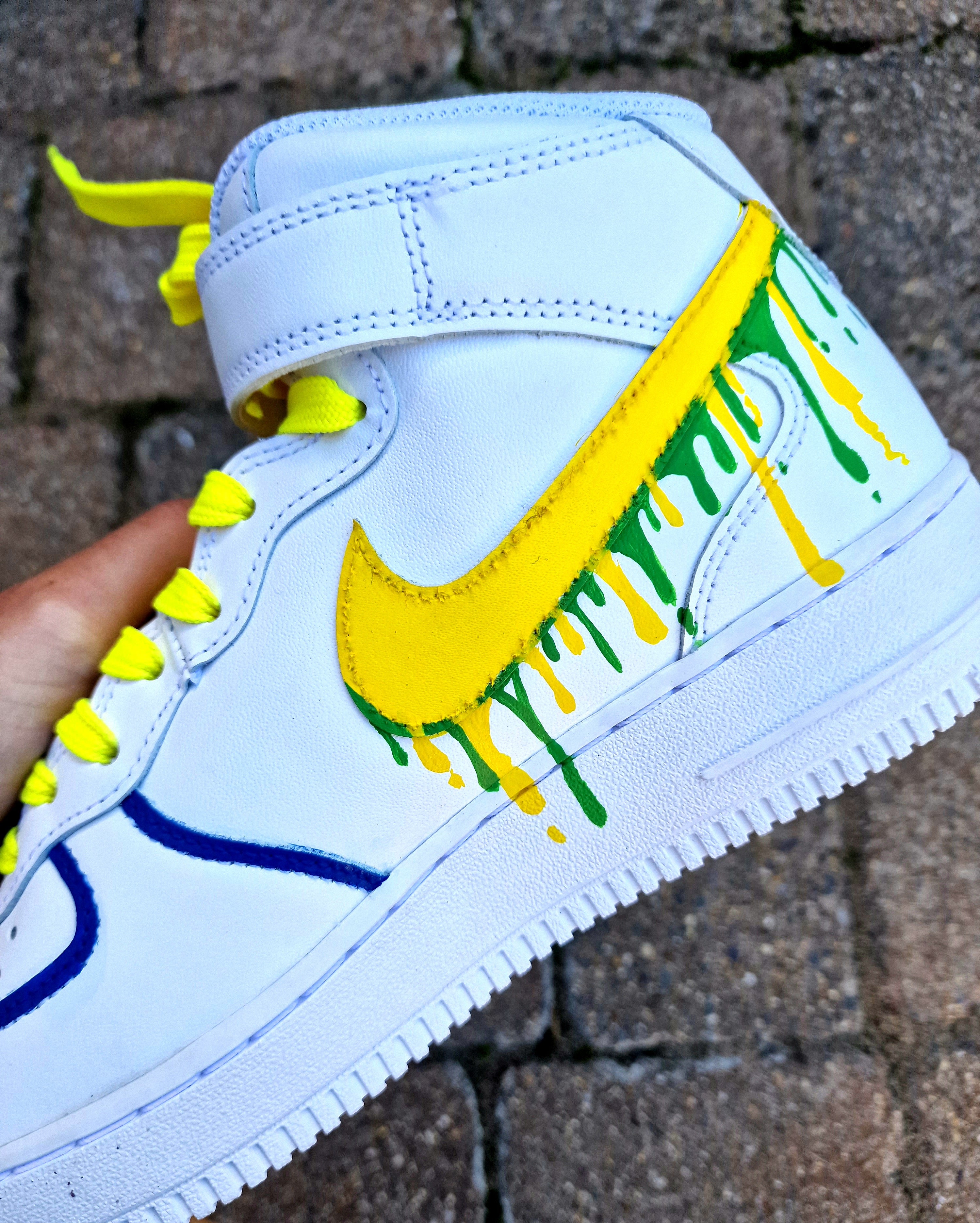 Adolfinho Brazil-Inspired Custom Nike AF1 Sneakers | Hand  display picture 1