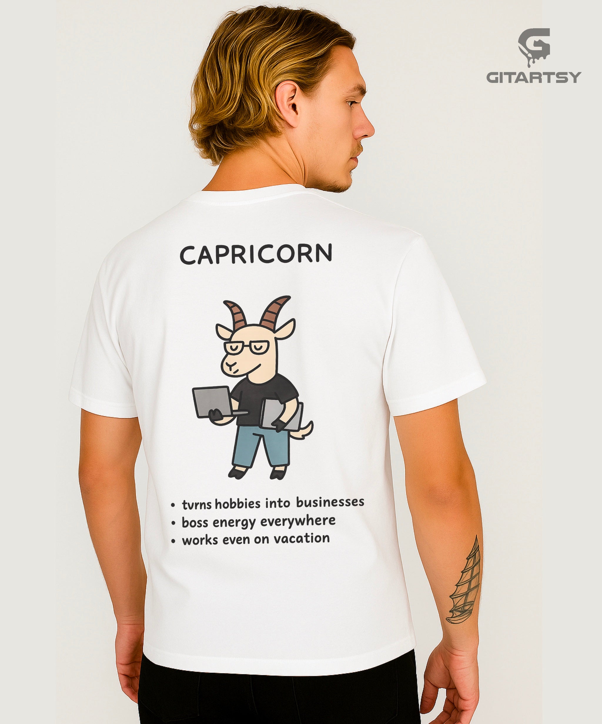 Capricorn Zodiac T-Shirt – Funny Boss Energy Astrology Tee (Unisex)
