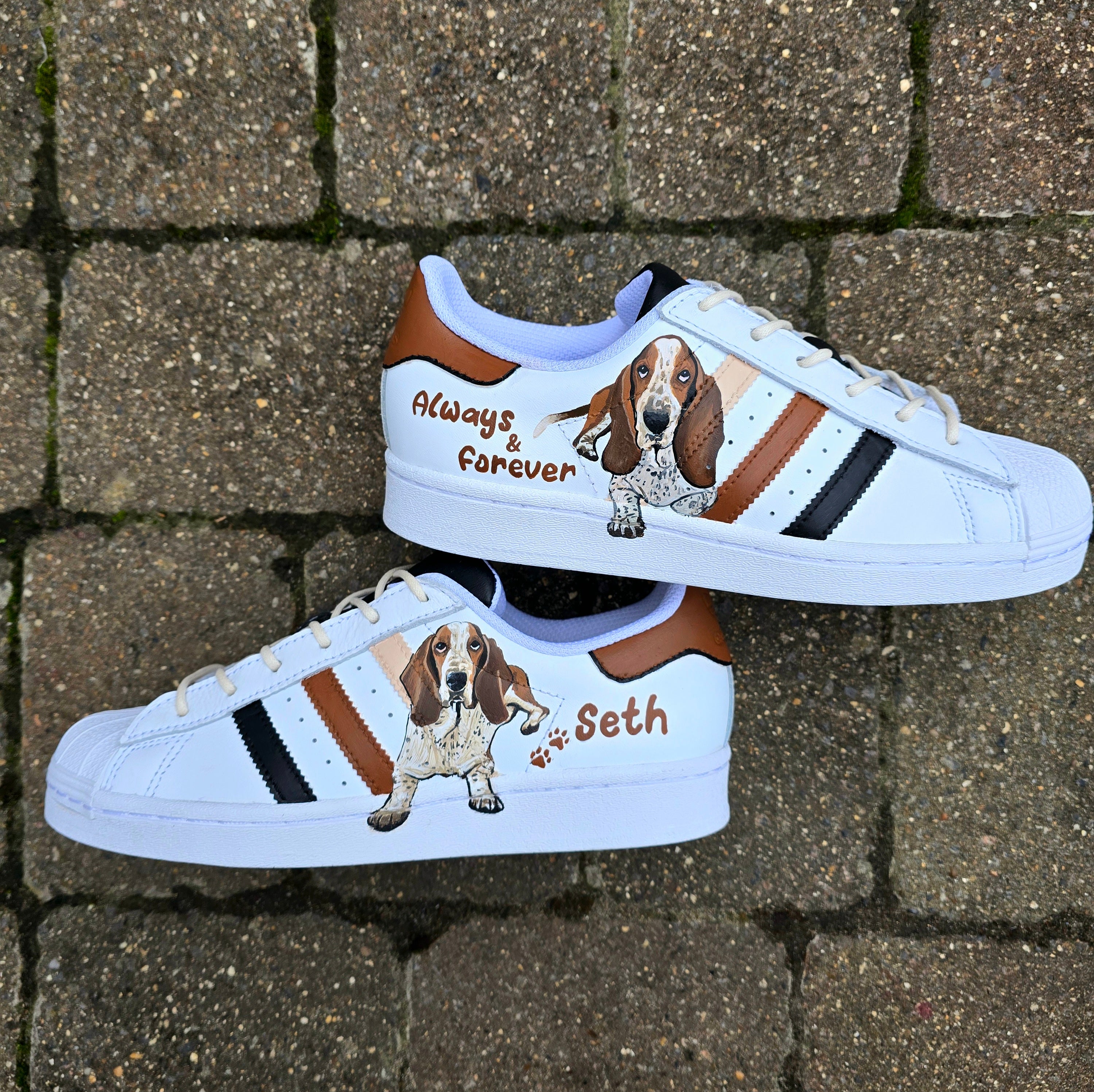 Custom Hand-Painted Sneakers with Realistic Pet Portraits – Gitartsy