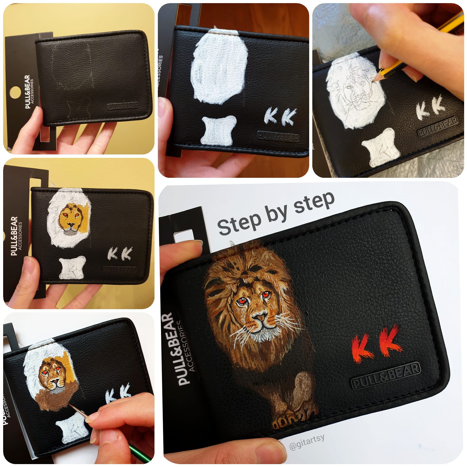 A hand-painted leather wallet featuring a custom portrait of a person, pet, or loved one. The painting is detailed, colourful, and made using premium-quality waterproof leather paints. Ideal for gifting or personal keepsakes, this wallet showcases artistic craftsmanship and premium leatherwork.

