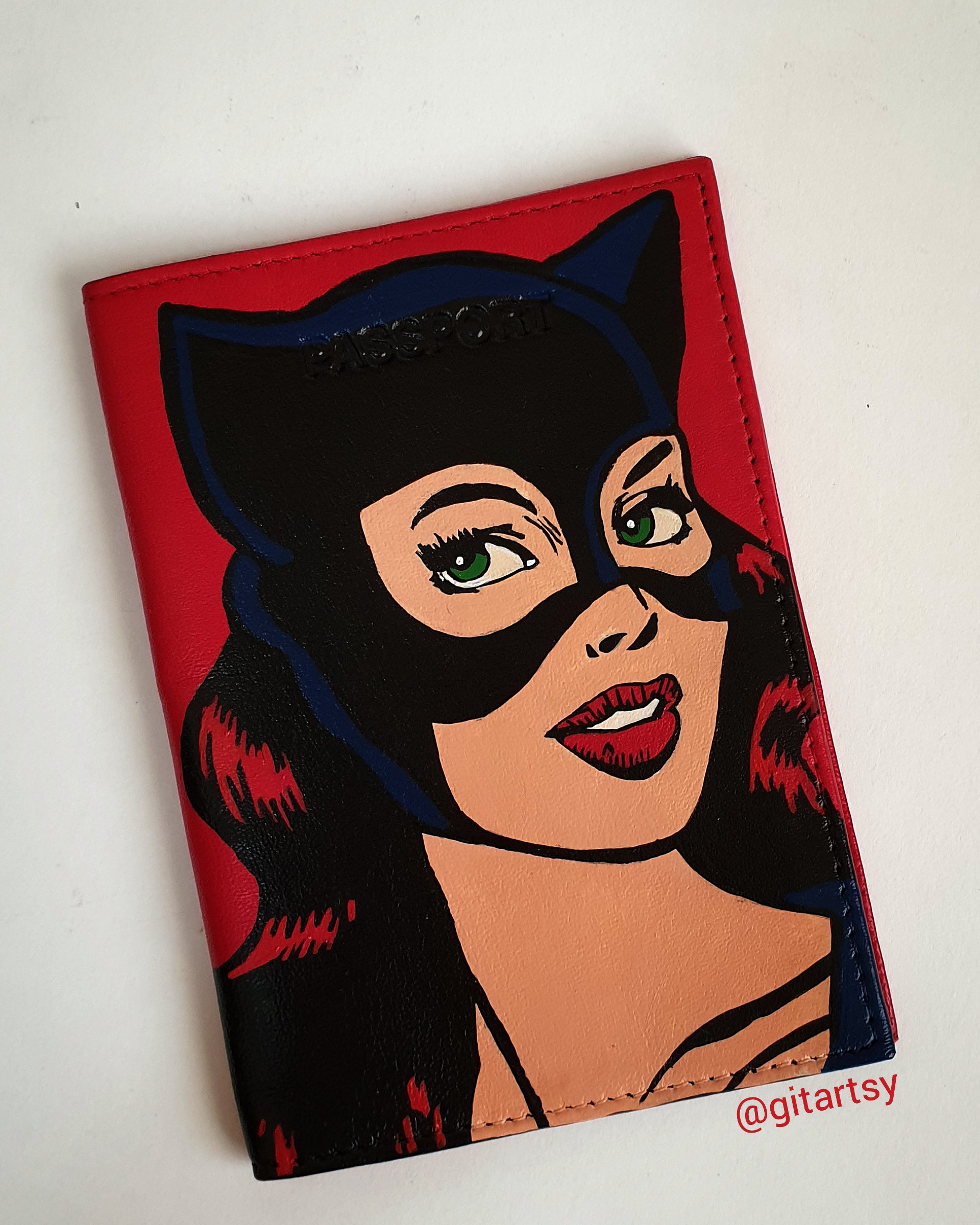 A hand-painted leather wallet featuring a custom portrait of a person, pet, or loved one. The painting is detailed, colourful, and made using premium-quality waterproof leather paints. Ideal for gifting or personal keepsakes, this wallet showcases artistic craftsmanship and premium leatherwork.

