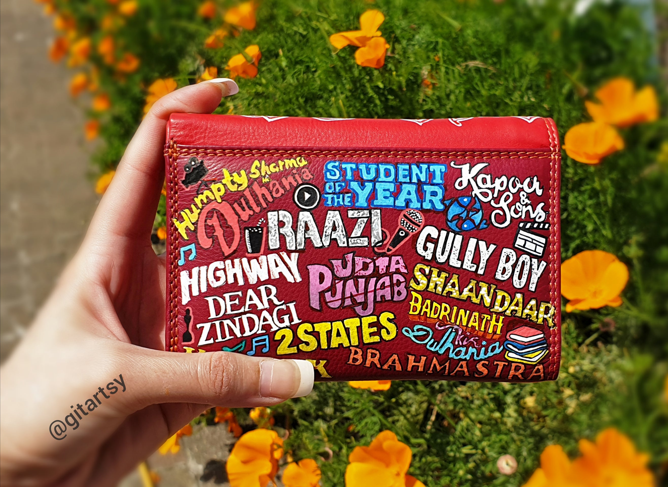A hand-painted leather wallet featuring a custom portrait of a person, pet, or loved one. The painting is detailed, colourful, and made using premium-quality waterproof leather paints. Ideal for gifting or personal keepsakes, this wallet showcases artistic craftsmanship and premium leatherwork.

