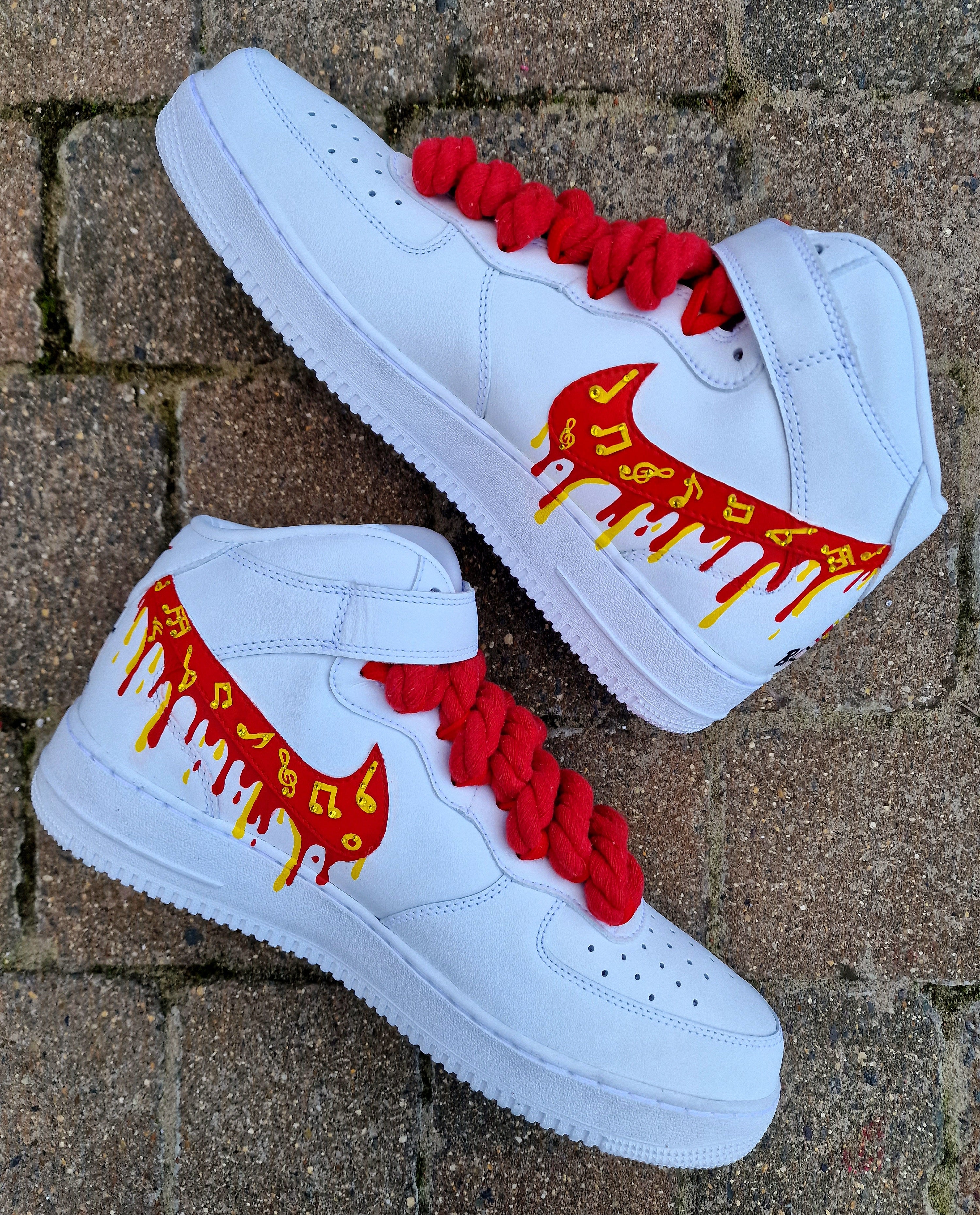 Rapper Af1 Collection Custom Hand-Painted Badshah Nike AF1 Sneakers | BADWORLD by Gitartsy