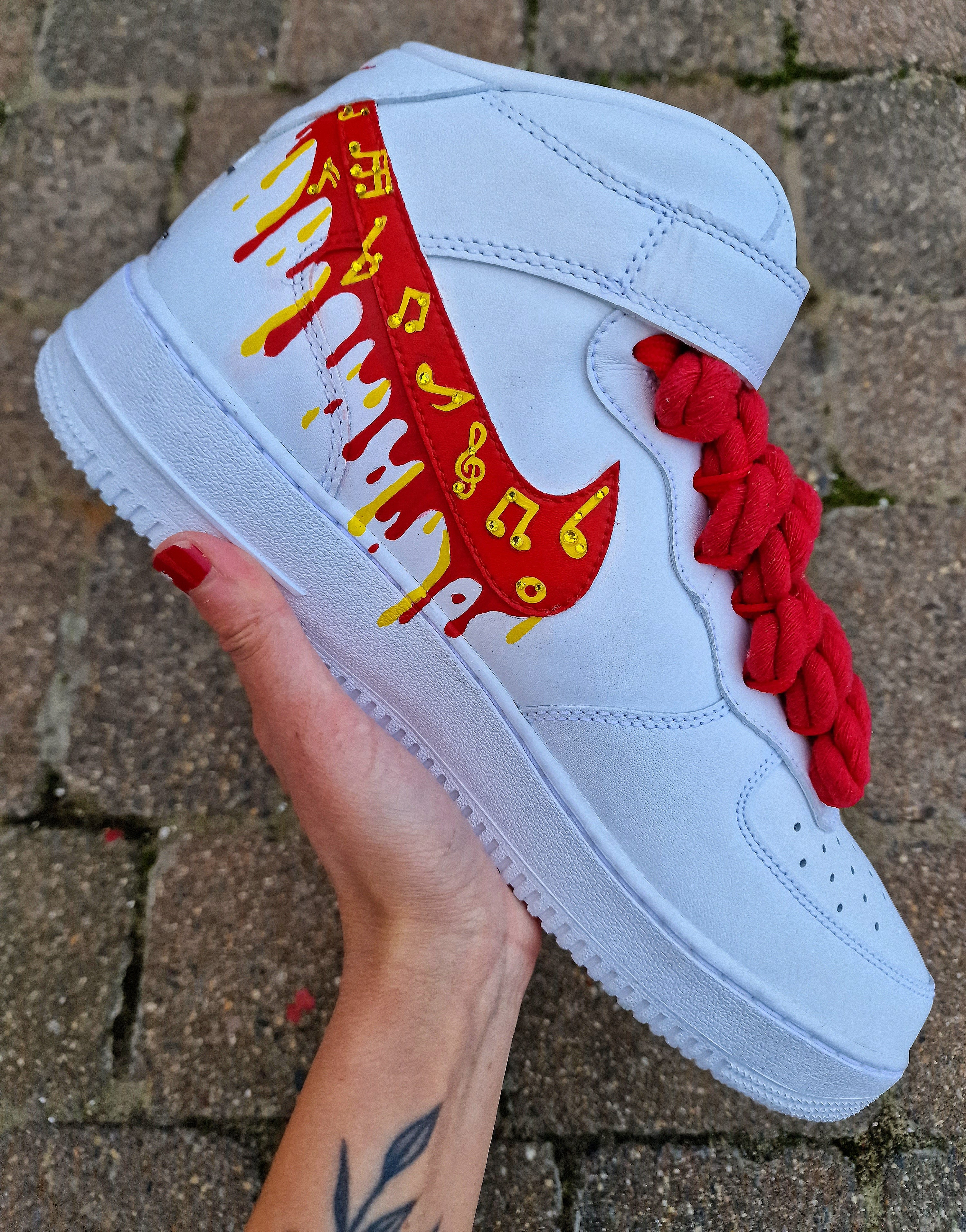 Rapper Af1 Collection Custom Hand-Painted Badshah Nike AF1 Sneakers | BADWORLD by Gitartsy