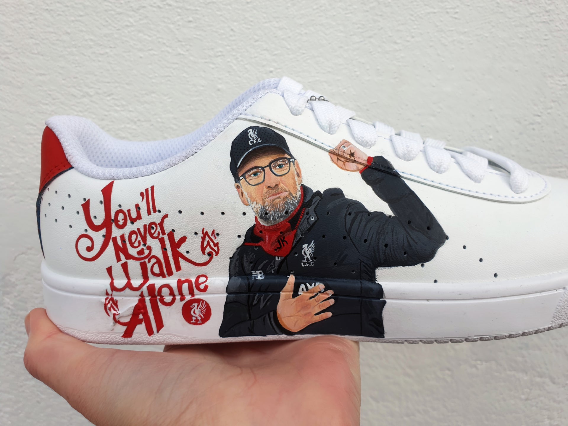 adidas gazelle silver green womens Custom Henderson & KLOPP LFC Portrait adidas Sneakers – Hand-Painted Liverpool FC Art UK 10