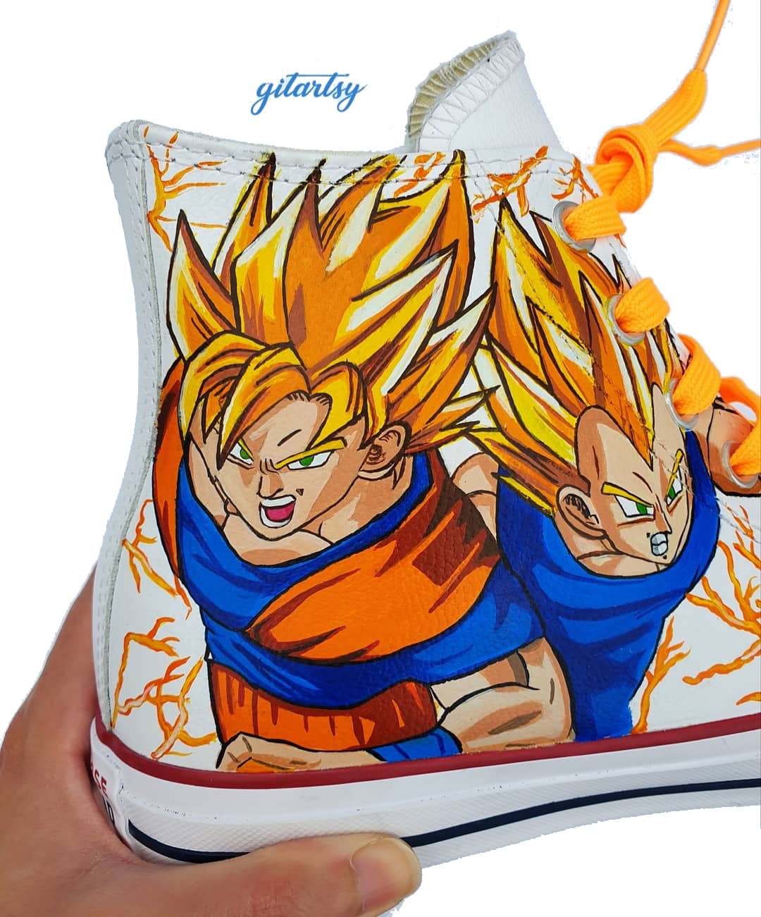 Dragon Ball Z Custom Hand-Painted Converse Sneakers – Featuring Goku ...