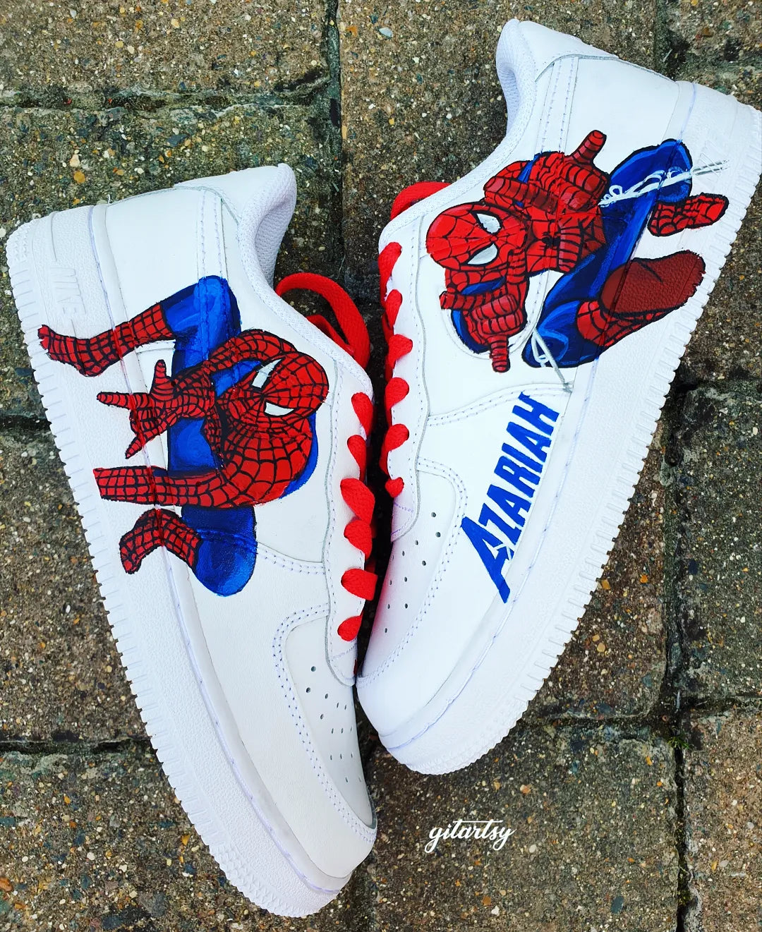 Custom Spider-Man Hand-Painted Nike AF1 Sneakers – Personalized
