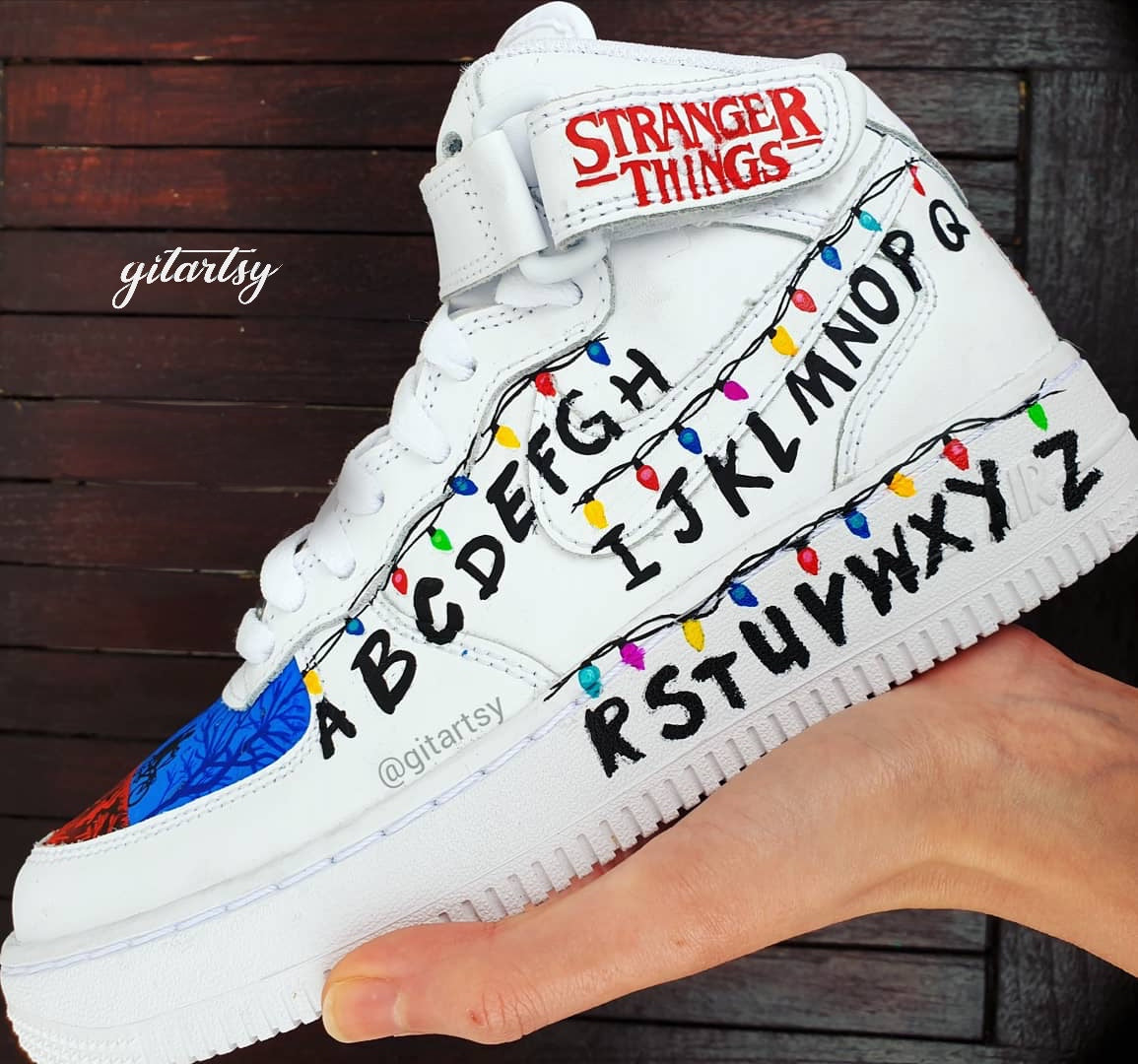 Stranger Things Custom Nike AF1 – Hand-Painted Fan Art Sneakers by