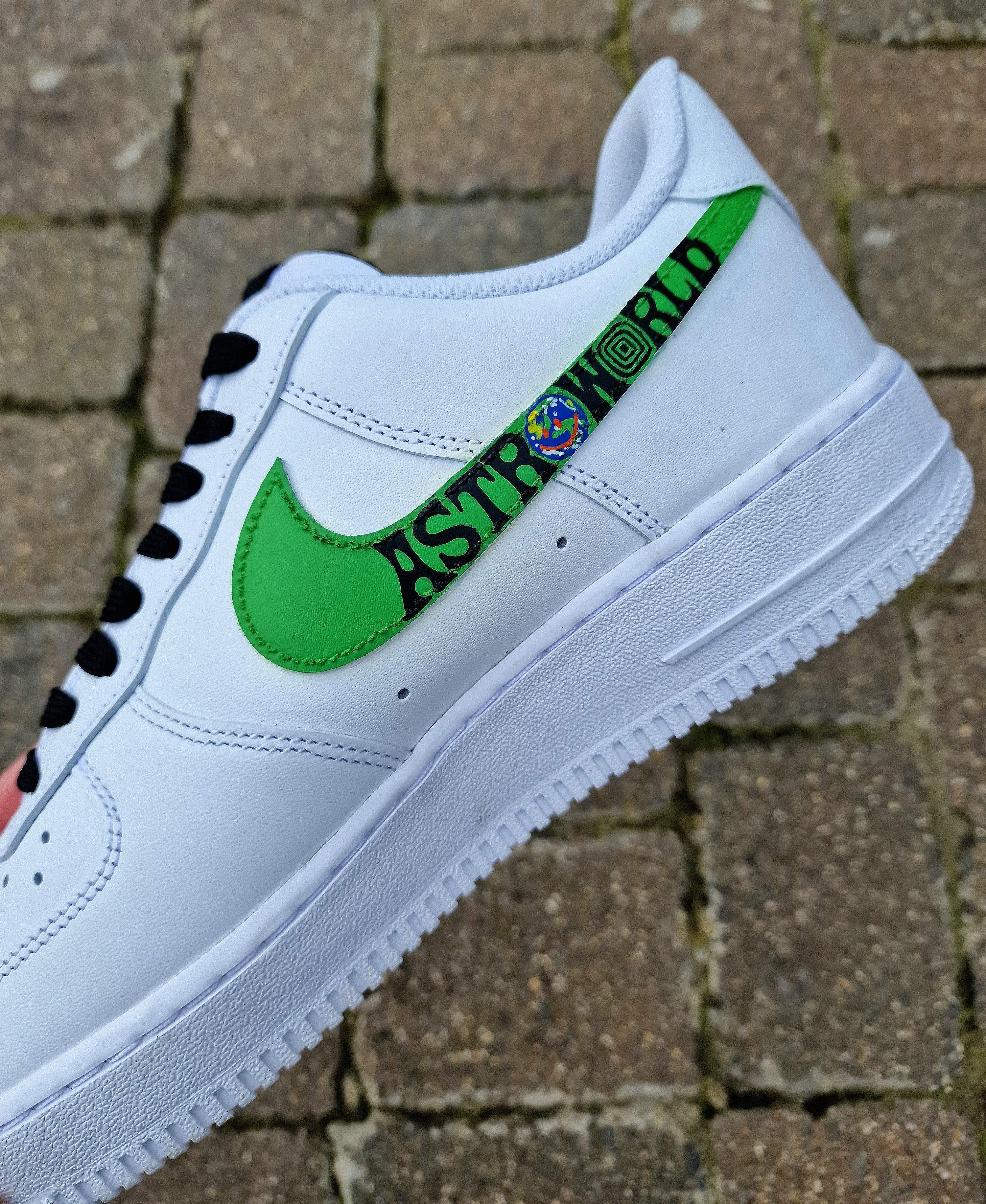 Custom Travis Scott Nike AF1 Sneakers – Hand Painted Portrait
